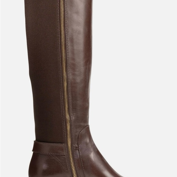 Michael Kors Hamilton Tall Boots. Dark Chocolate. New in box - Picture 4 of 9